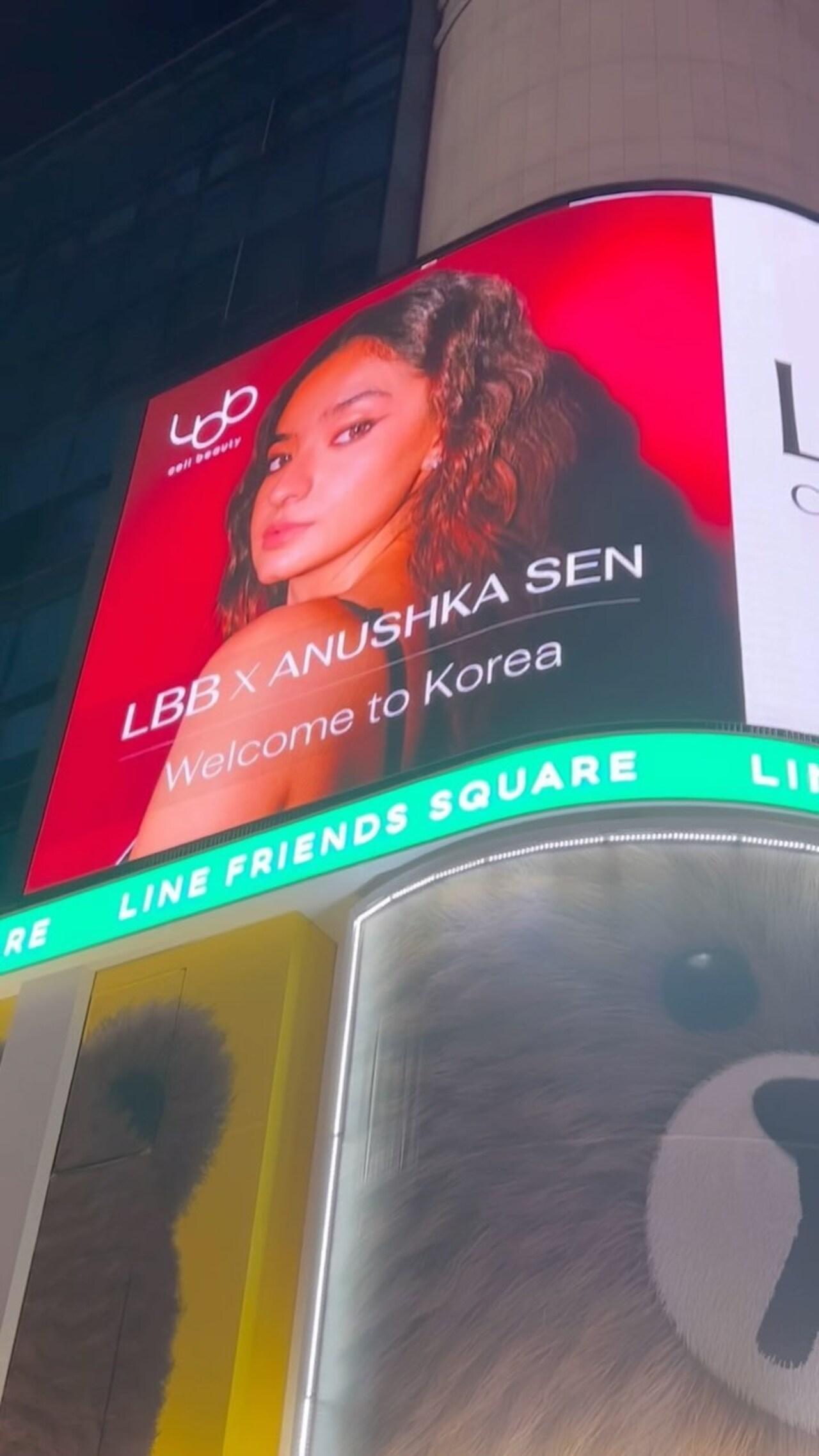 The actress received a warm and unforgettable welcome in South Korea, with her posters lighting up billboards. She made history as the first Indian star to be featured on Korean billboards across the country. Her billboards were across Seoul’s busy Myeong-dong district and in Busan.